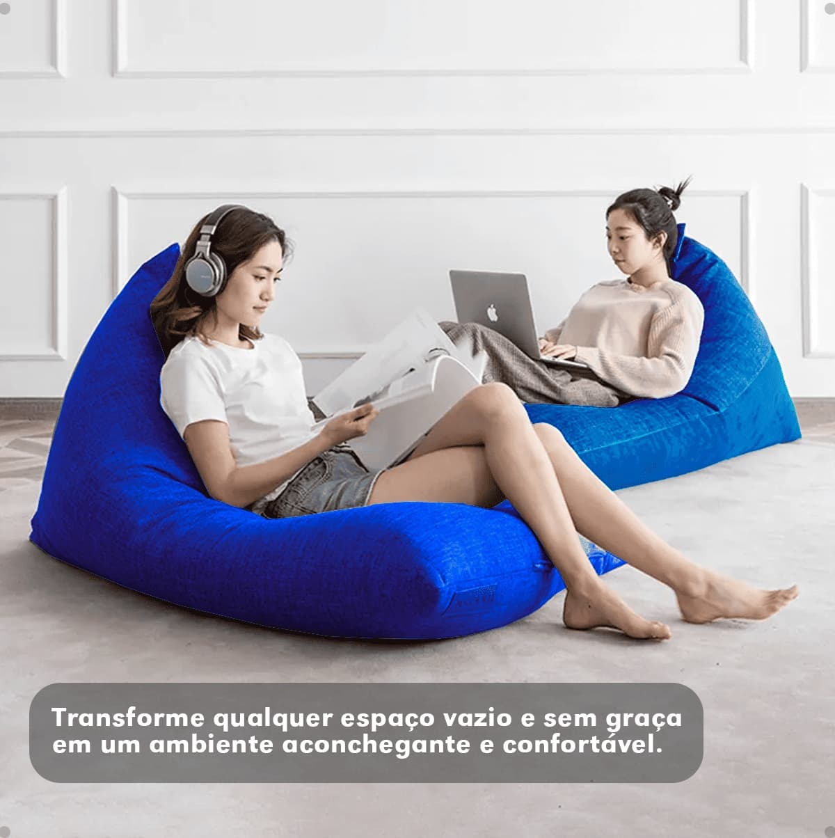 Puff Conico Azul