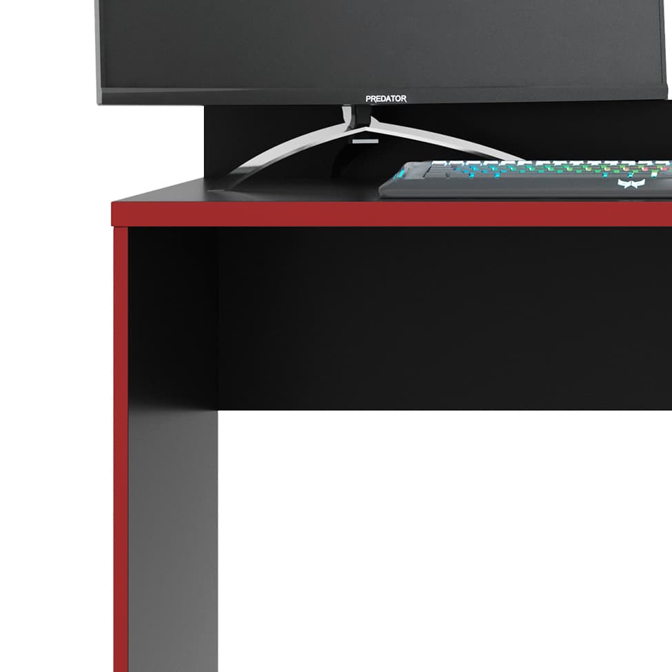 Mesa Gamer Play Preta e Vermelha