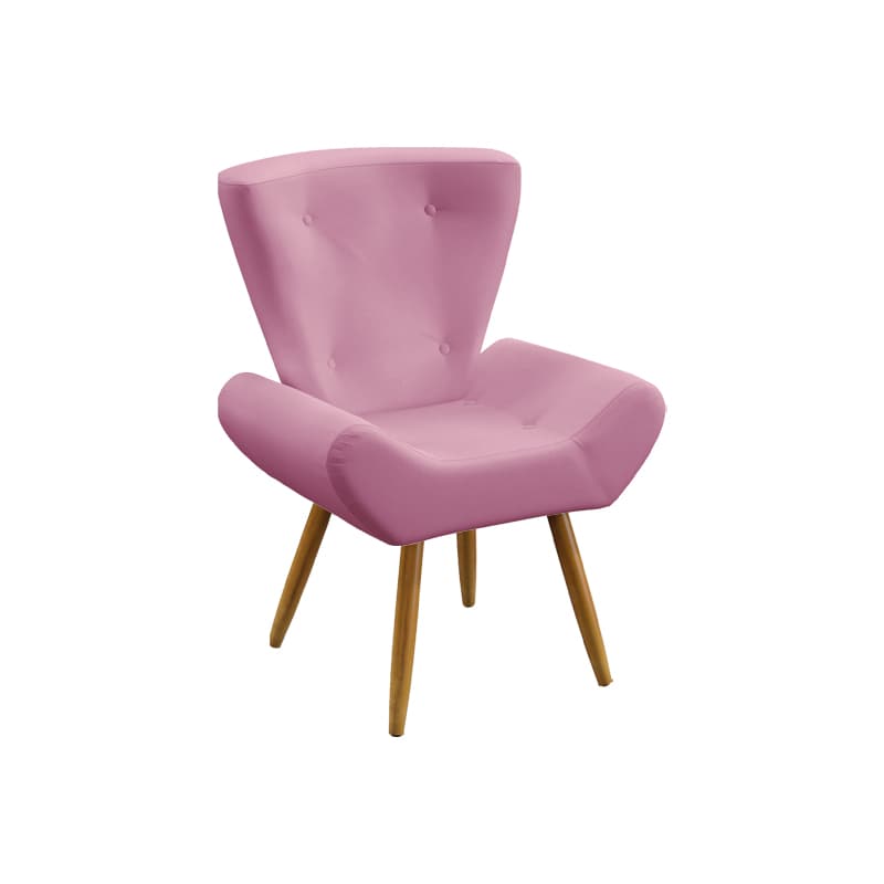 Poltrona Polaris Sued Rosê Aradecor