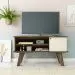 Rack Frank Marrom e Off White 120 cm