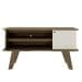 Rack Frank Marrom e Off White 120 cm