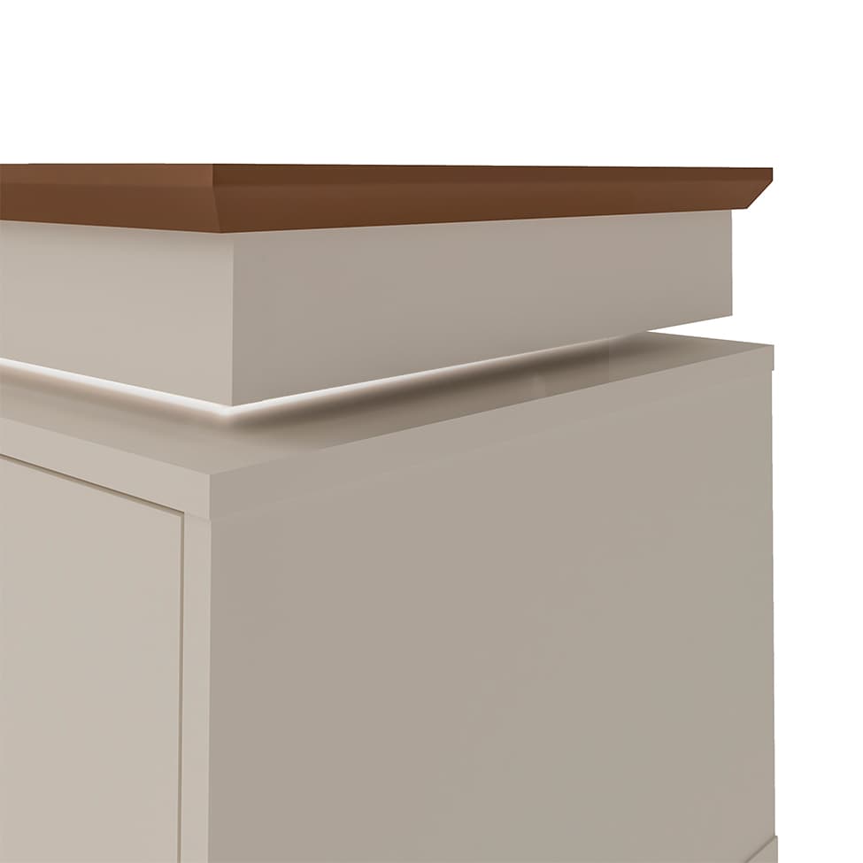 Rack Lumina Pinho e Off White 180 cm