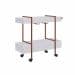 Carrinho Bar Vermont Branco e Cobre
