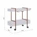 Carrinho Bar Vermont Branco e Cobre