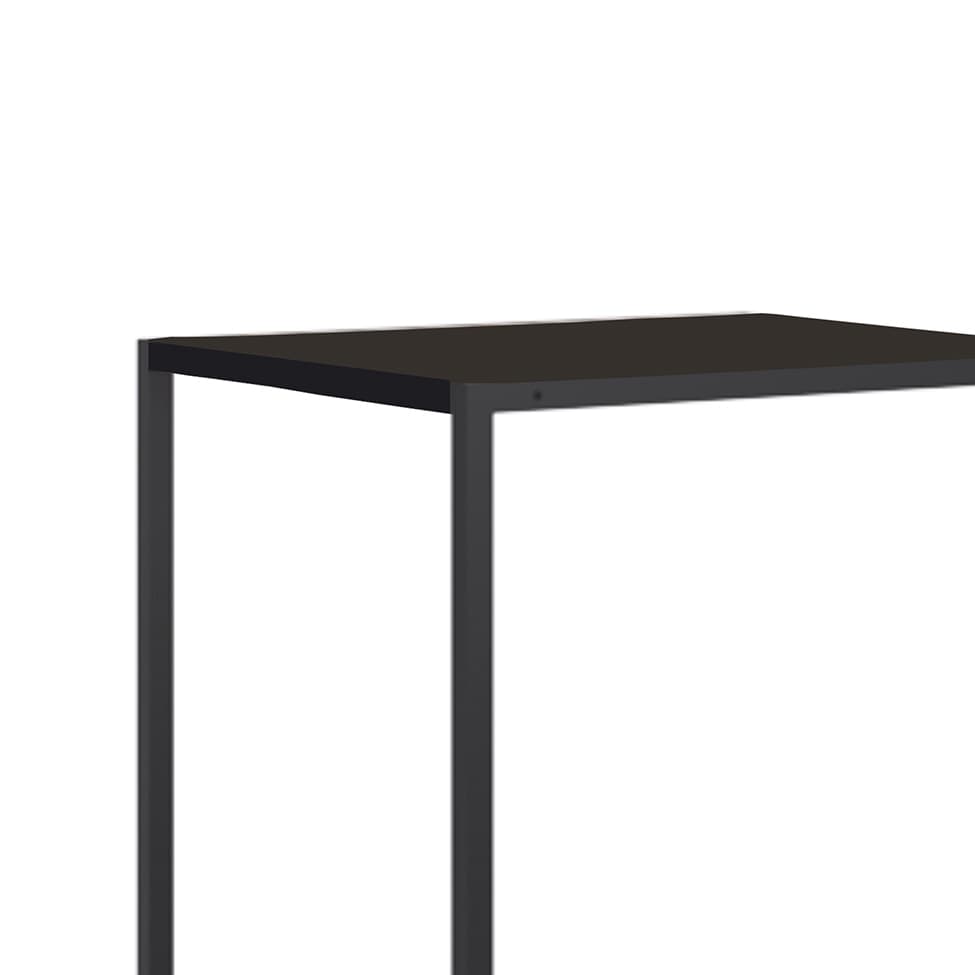 Mesa Lateral Retangular Steel Preta