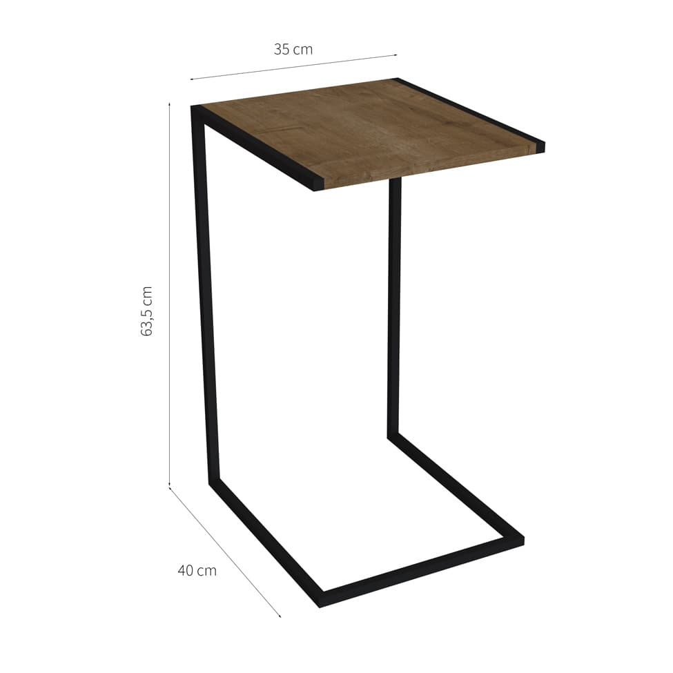 Mesa Lateral Steel Quadrada Vermont