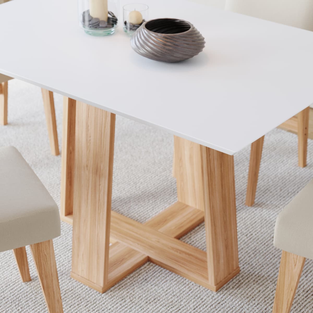 Mesa de Jantar Bahê 4 Lugares Retangular