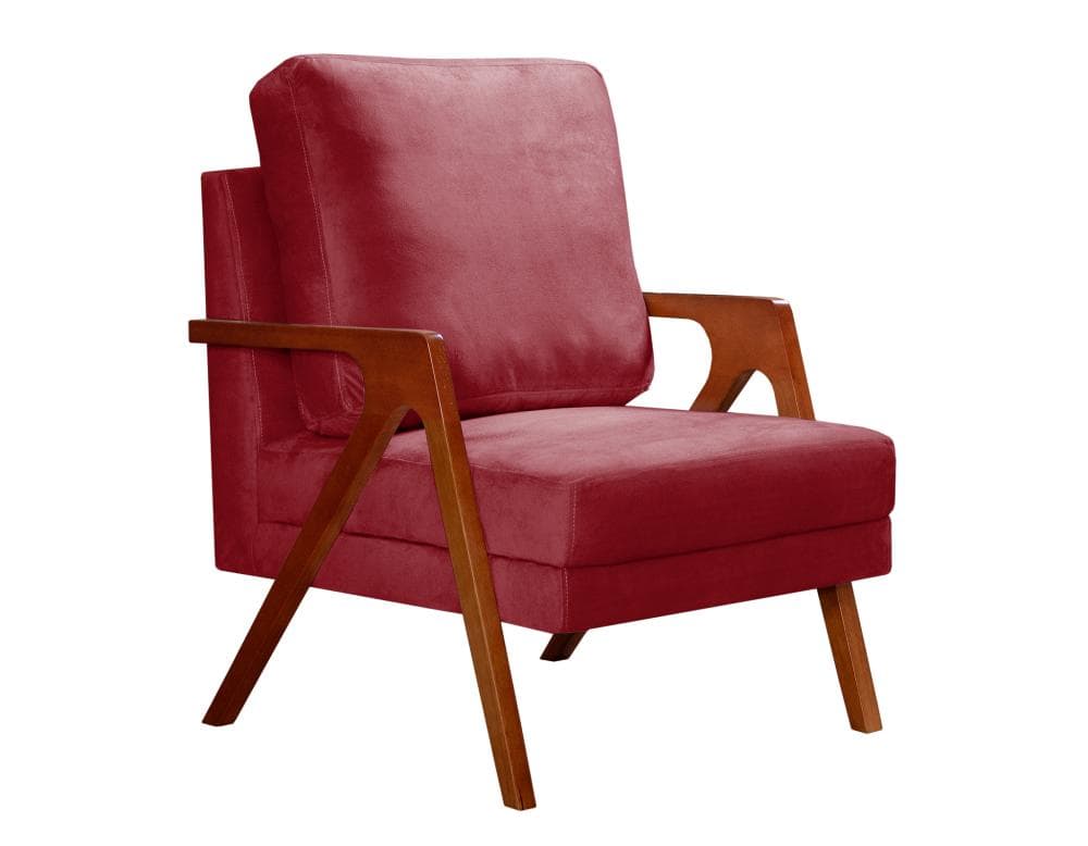 Poltrona Kiara Cor:Suede Bordô 110