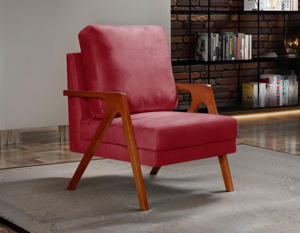 Poltrona Kiara Cor:Suede Bordô 110
