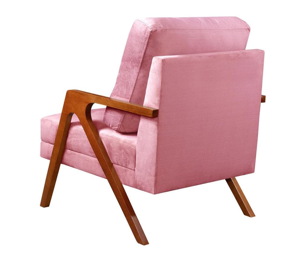 Poltrona Kiara Cor:Veludo Rosê 390