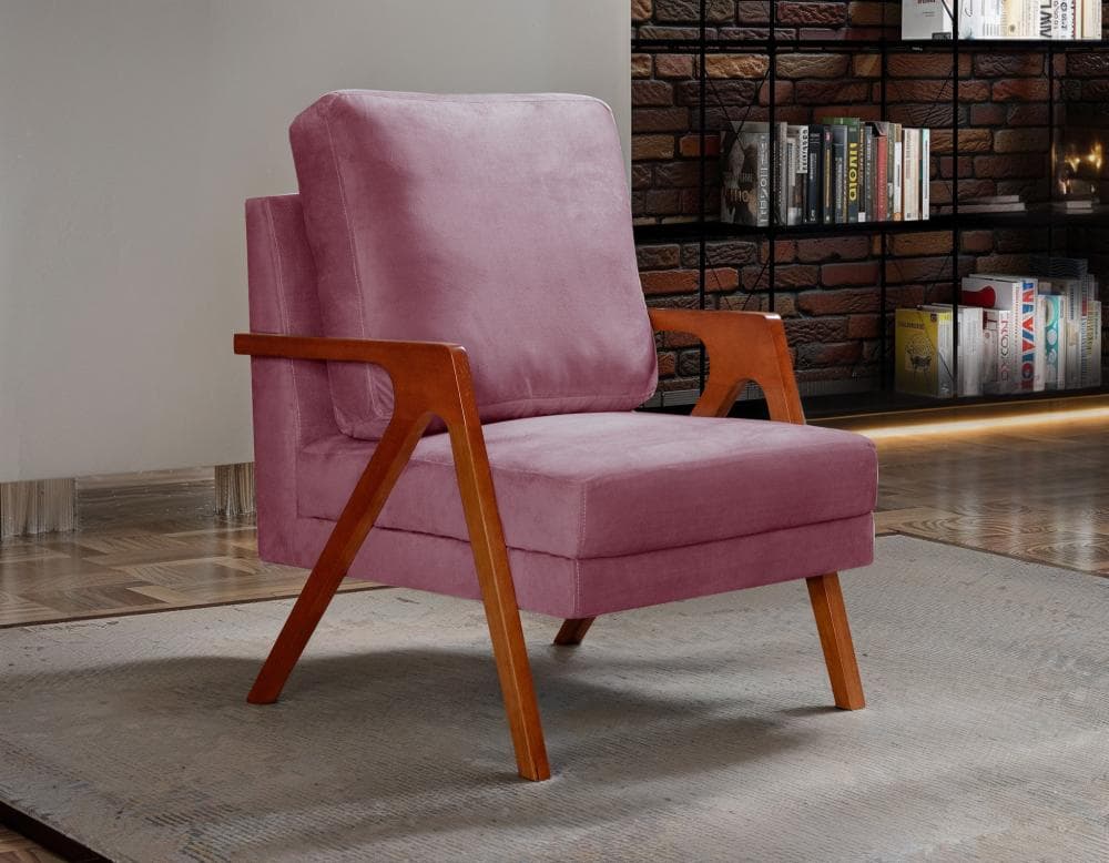 Poltrona Kiara Cor:Veludo Roxo 380