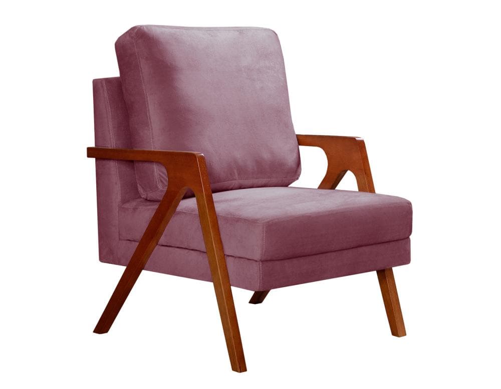 Poltrona Kiara Cor:Veludo Roxo 380