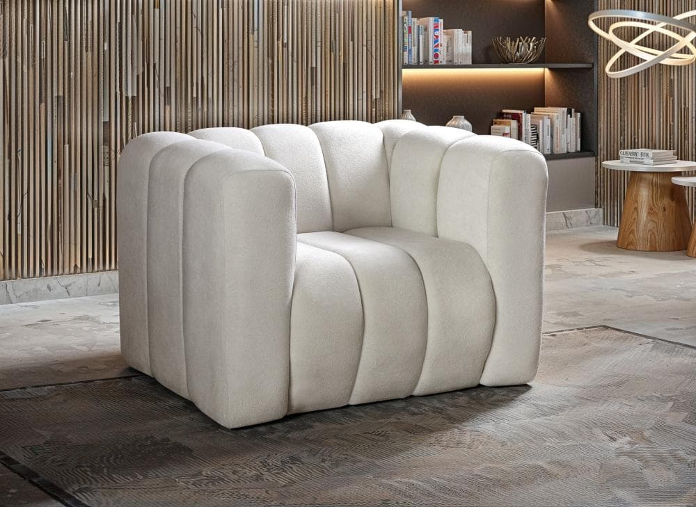 Poltrona Mona Cor:Bouclê Bege 500
