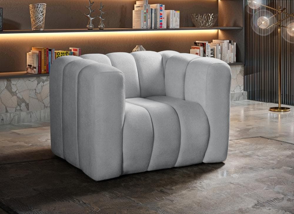Poltrona Mona Cor:Bouclê Cinza 520