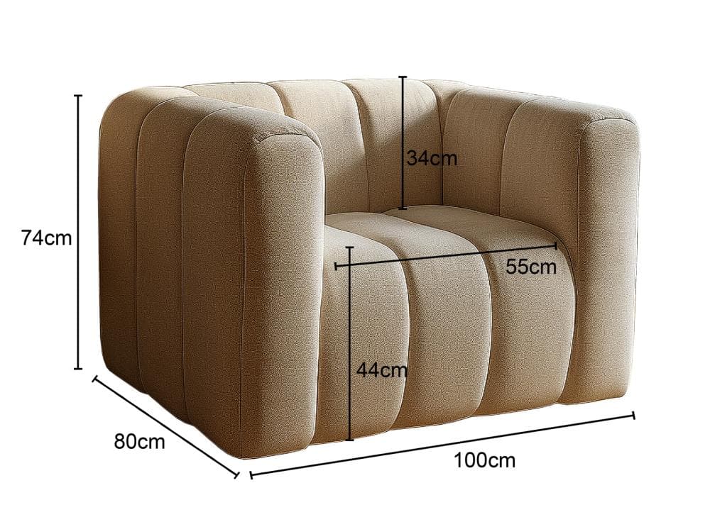 Poltrona Mona Cor:Linho Marrom 150