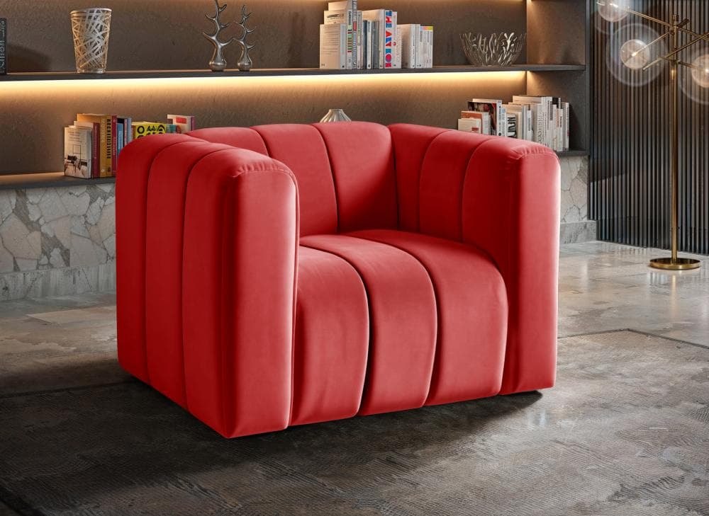 Poltrona Mona Cor:Suede Vermelho 100