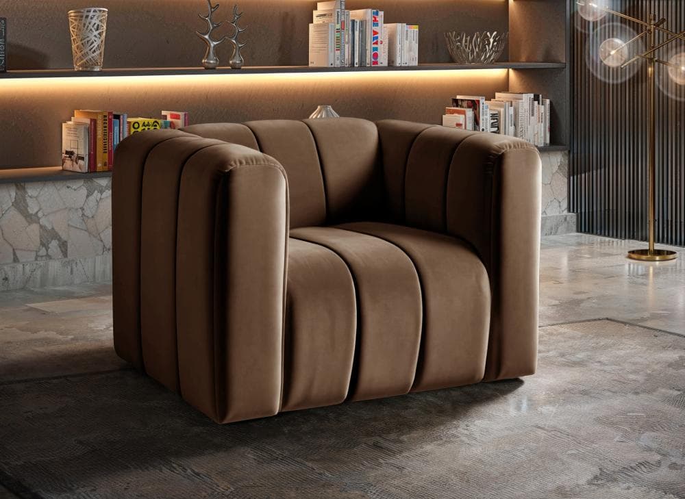 Poltrona Mona Cor:Veludo Marrom 260
