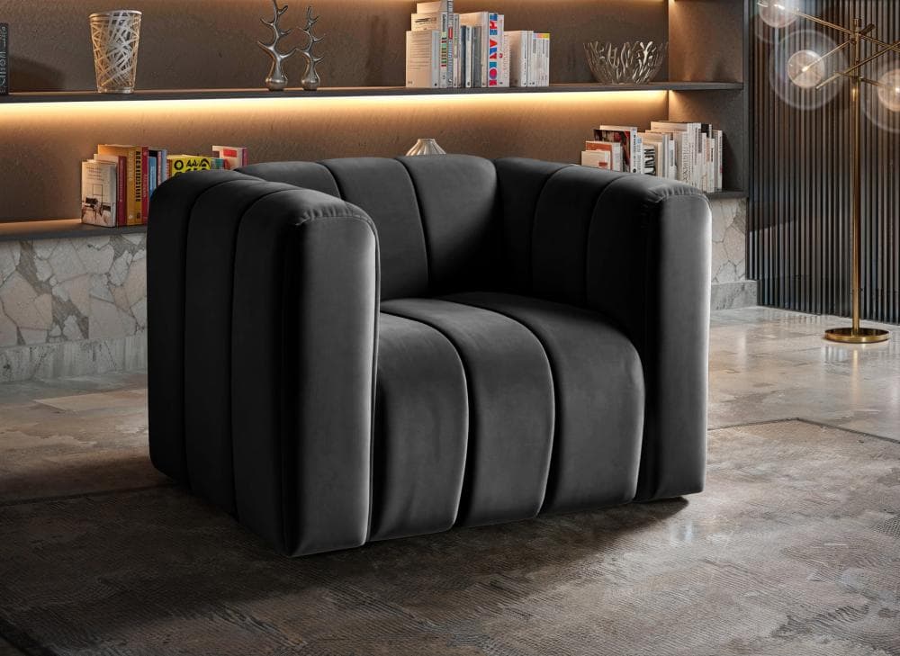 Poltrona Mona Cor:Veludo Preto 410