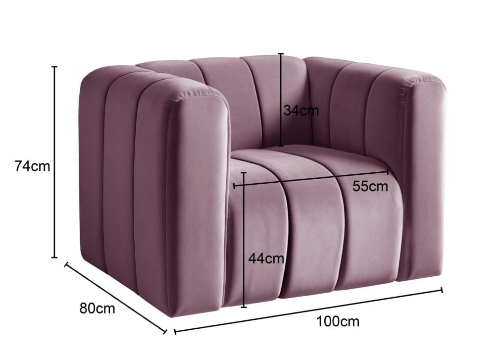 Poltrona Mona Cor:Veludo Roxo 380
