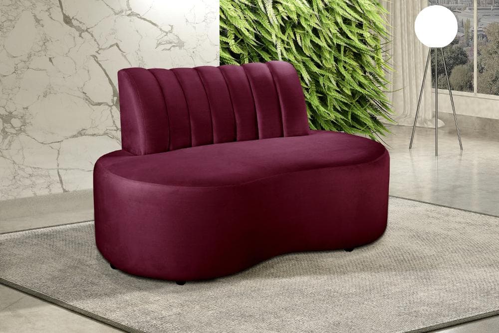 Sofá Doha Cor:Suede Bordô 110