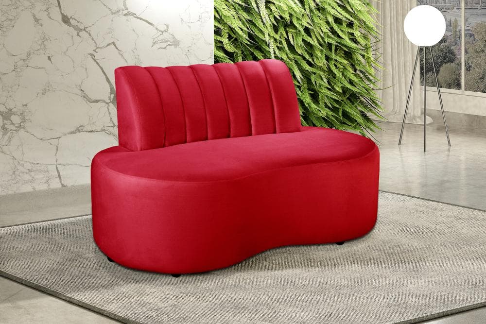Sofá Doha Cor:Suede Vermelho 100