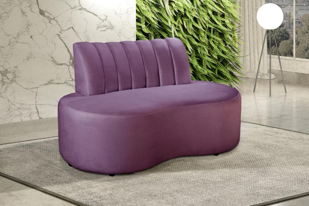 Sofá Doha Cor:Veludo Roxo 380
