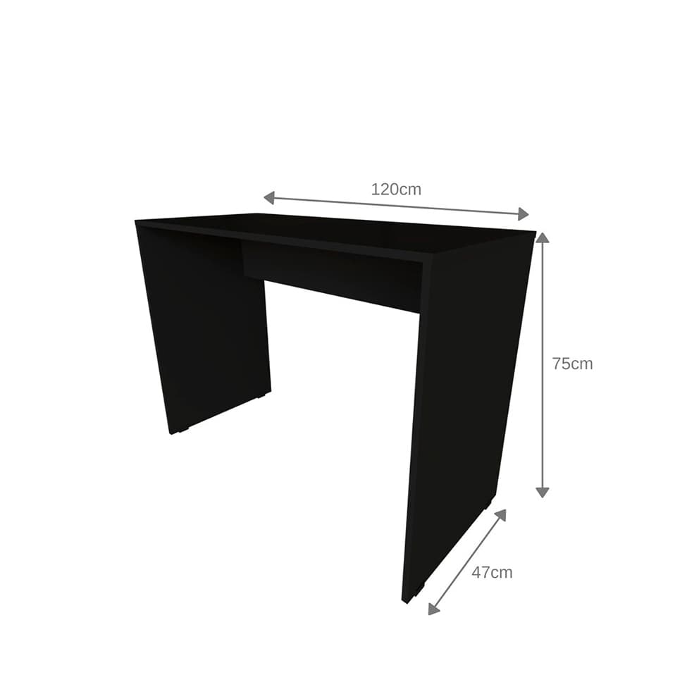 Escrivaninha Fini Preta 120 cm