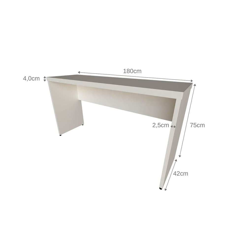 Mesa para Notebook Natus Branca 180 cm