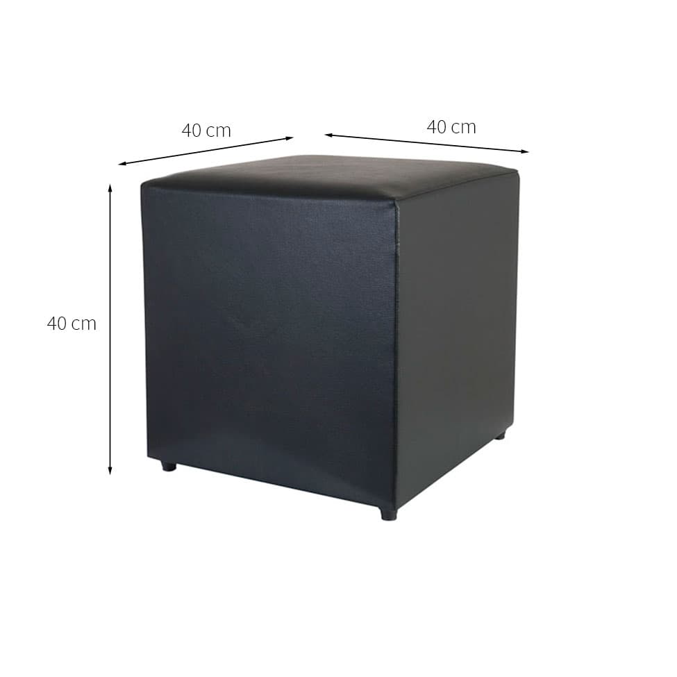 Puff Studio Quadrado Preto