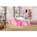 Cama Like Carruagem Rosa Solteiro