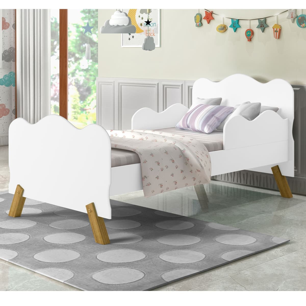 Mini Cama Angel Branca com Colchão