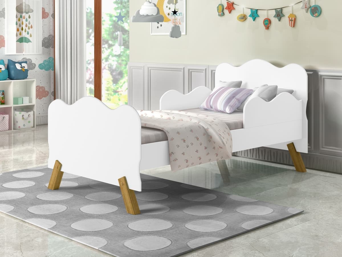 Mini Cama Angel Branca com Colchão