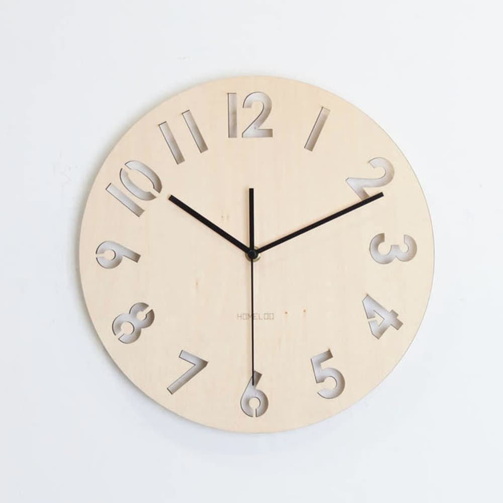 Relogio de Parede 30x30cm MDF Cru - Carisma