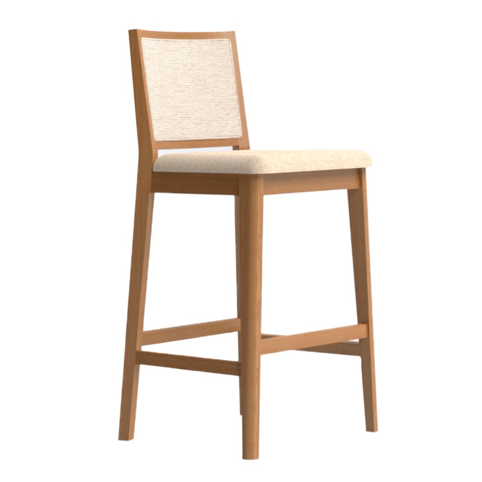 Conjunto com 2 Banquetas Sila Mel e Bege