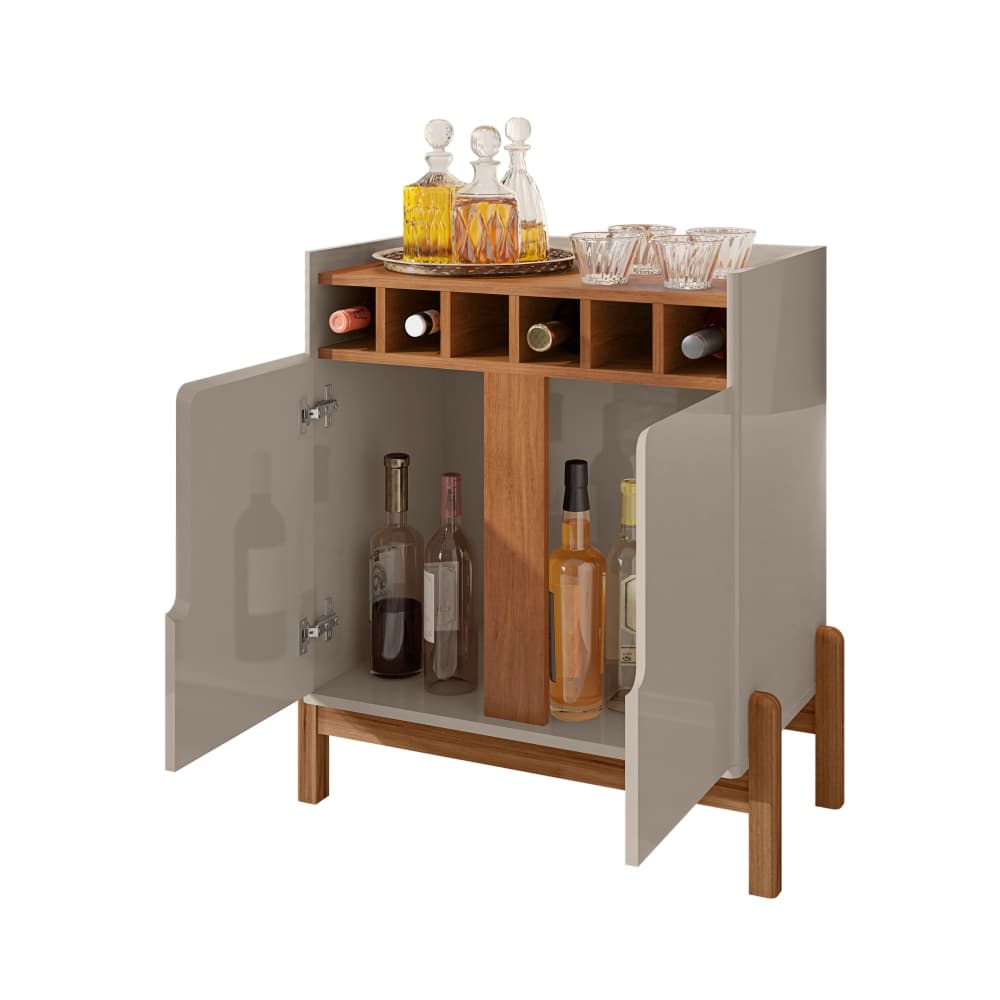 Jogo Cristaleira e Bar Oct Off White Cedro