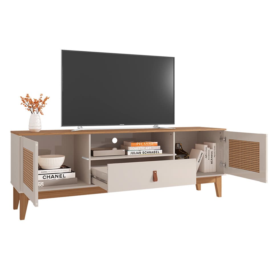 Rack Esmeralda Off White e Noce 160 cm