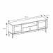 Rack Esmeralda Preto e Noce 160 cm