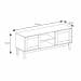 Rack Safira Off White e Noce 135 cm