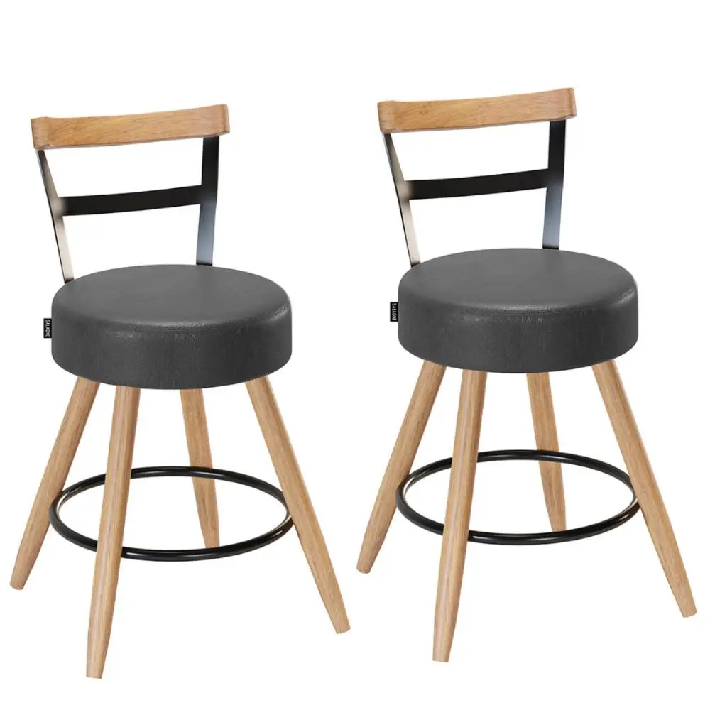 2 Cadeiras Com Encosto Chicago Preto