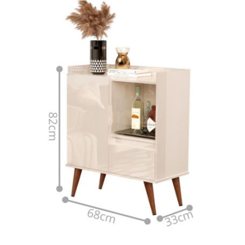 Buffet Essenciale Pés Retro Off White
