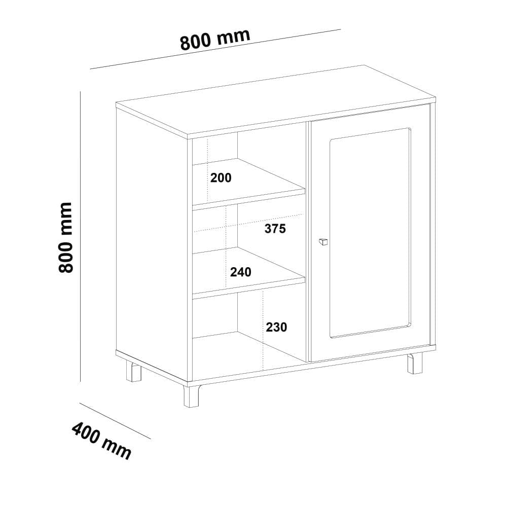 Buffet Joinville 1 Porta Cinamomo Off White