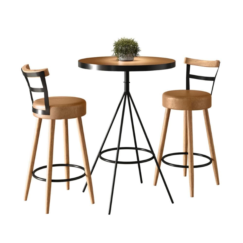 Conjunto Mesa Com 2 Banquetas Grecia Amarula