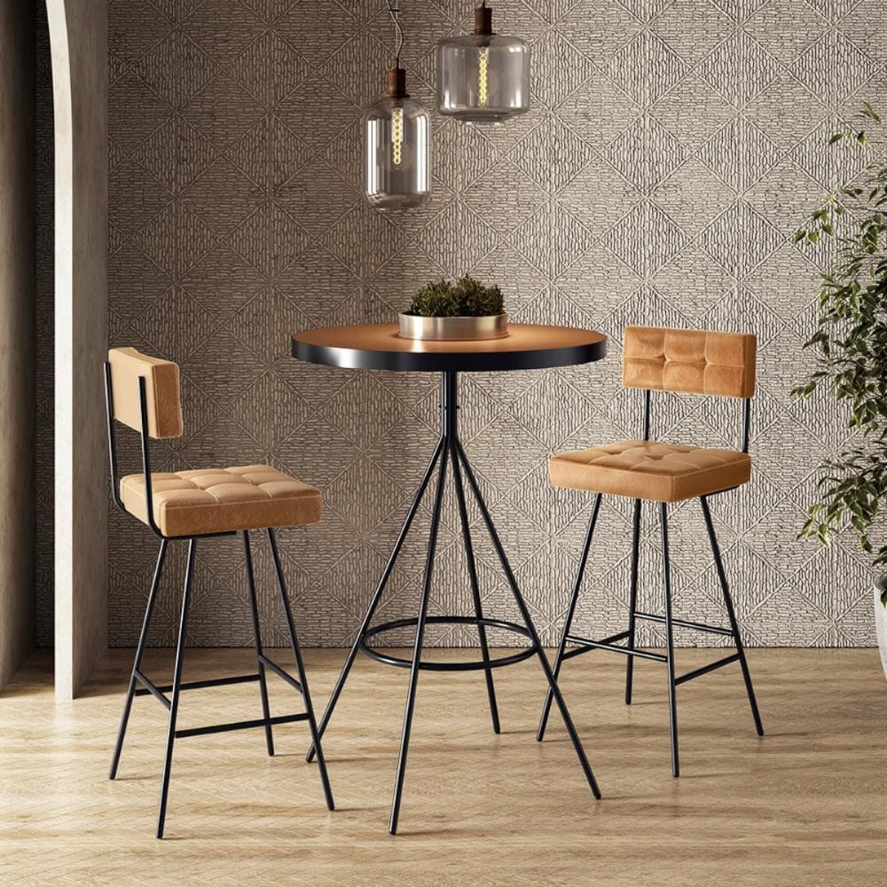 Conjunto Mesa Com 2 Banquetas Grecia Amarula