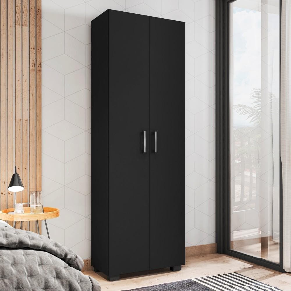 Estante Livreiro com 2 Portas Bari Preto