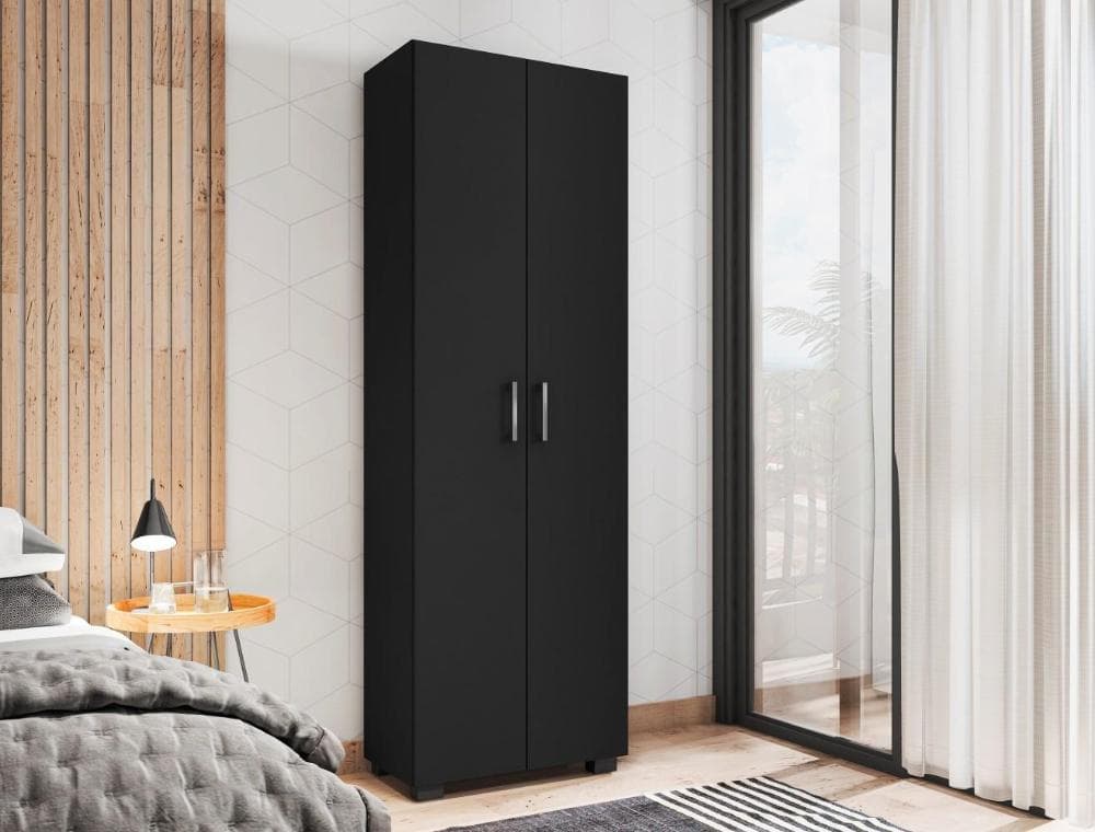 Estante Livreiro com 2 Portas Bari Preto