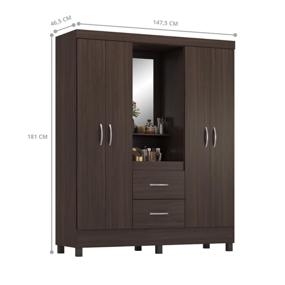 Guarda Roupa 2 Gavetas Turim Cafe Touch