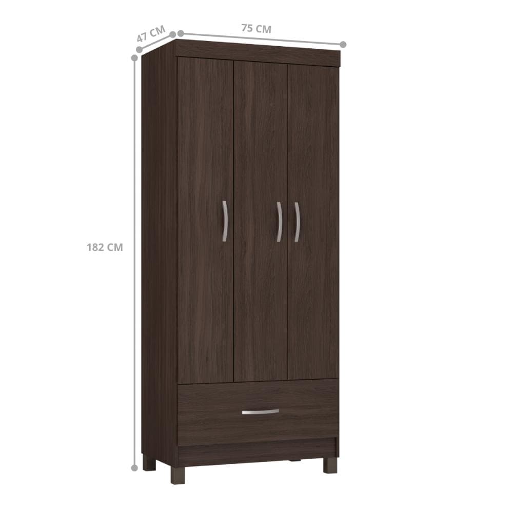 Guarda Roupa 3 Portas Jonas Cafe Touch
