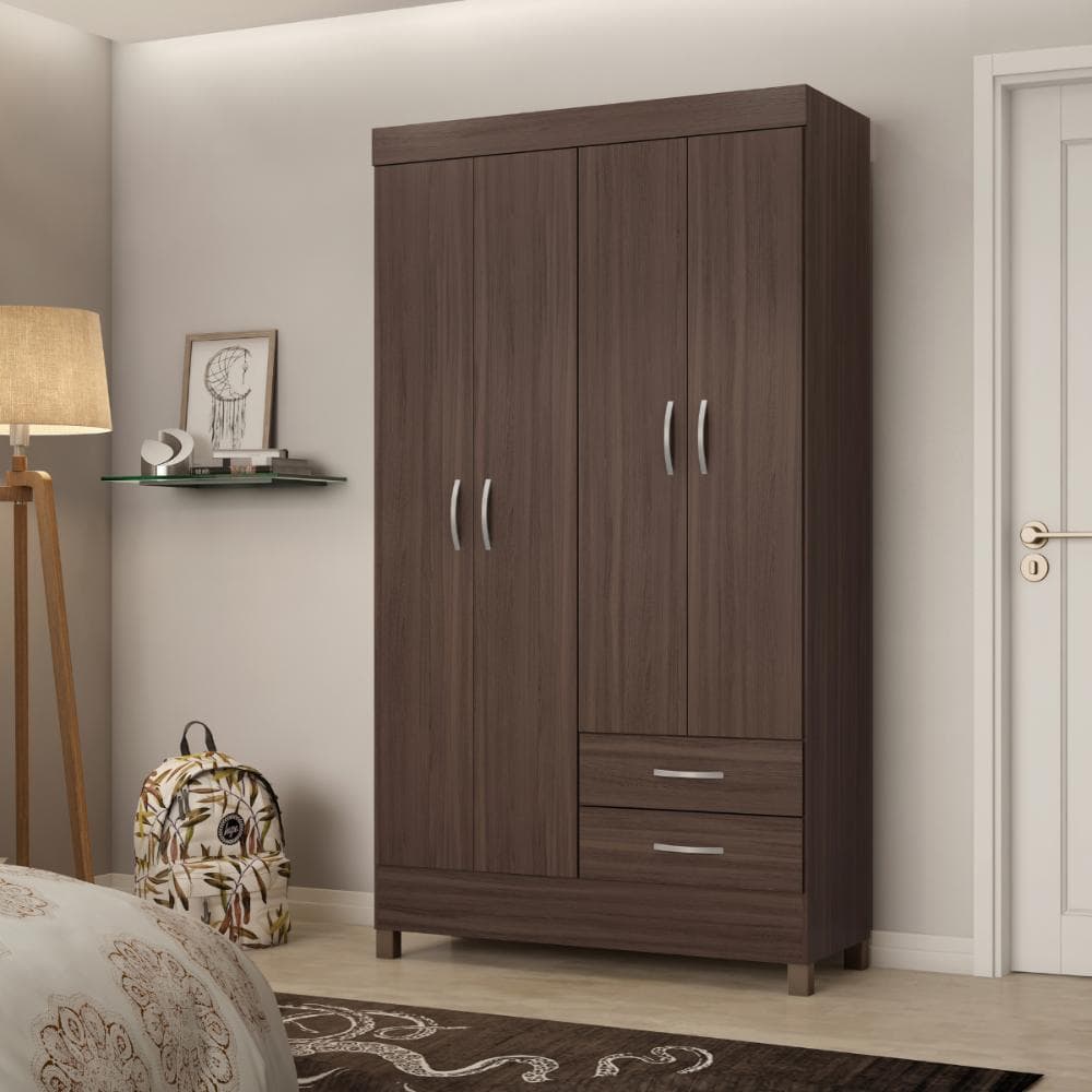 Guarda Roupa 4 Portas Valencia Cafe Touch