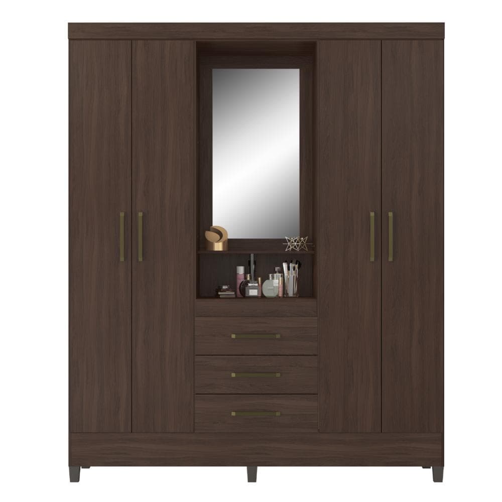 Guarda Roupa Urano 4 Portas Cafe Touch