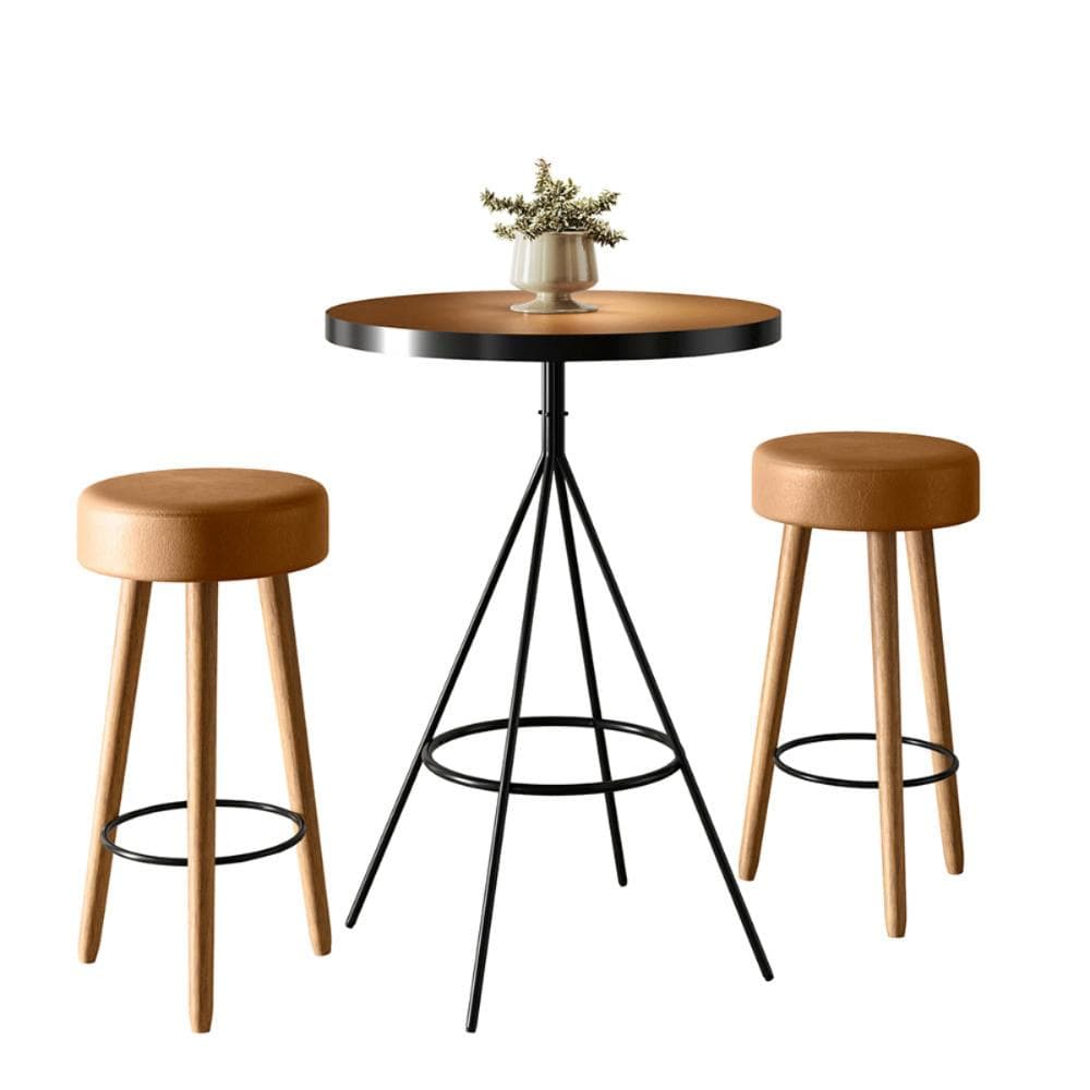 Kit de Mesa Com 2 Banquetas Grecia Amarula